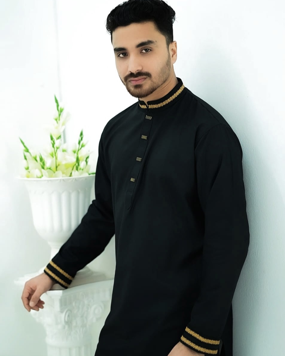 IMG_5869 Eid Panjabi - Black colour - Image 1